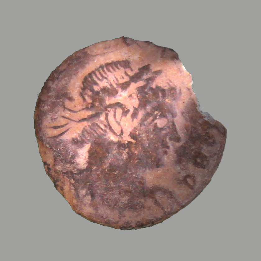 Spätantike Münze mit Kaiserporträt aus Erkelenz-Katzem